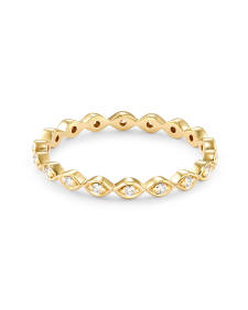 Nicolette 14k Yellow Gold Band Ring in White Diamond | Kendra Scott